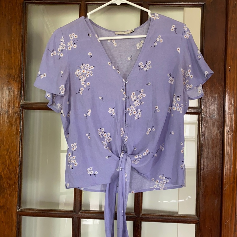 Floral Lavender Crop Top